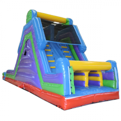 1820slide205 1716247874 18' Dual Lane Water Slide with Climbing Wall