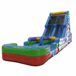 18' Dual Lane Water Slide with Climbing Wall