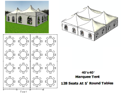 Premium 40x40 High Peak Tent
