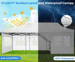 Premium 10x30 Tent White Bronze Frame