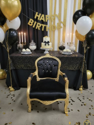 Mini Black Throne Chair (Child)