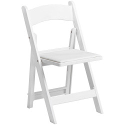 White Garden Chairs Padded