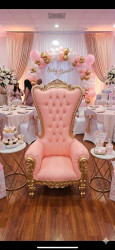 XXL Pink Throne Chair